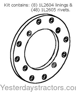 Oliver White 2 44 Brake Lining Kit 10R667