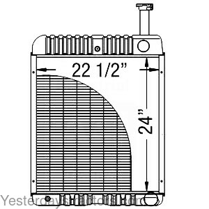 Farmall Hydro 186 Radiator 121725C1