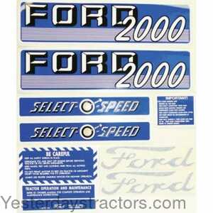 128570 Ford 2000 Select-O-Speed Decal Kit 128570