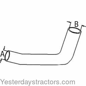 John Deere 4560 Radiator Hose - Upper 150812