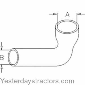 Massey Ferguson 399 Radiator Hose - Lower 159439