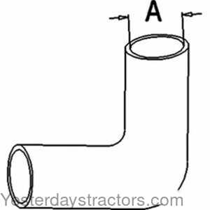 John Deere 5400 Radiator Hose - Upper 159692