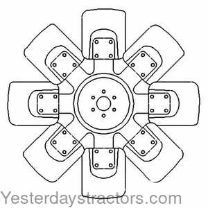 John Deere 4640 Fan Blade - 8 163854