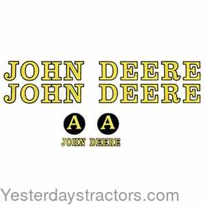 John Deere A Hood Decal 164937
