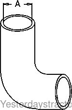 Oliver 1750 Radiator Hose 168494A