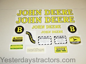 John Deere B Decal Set JDB2