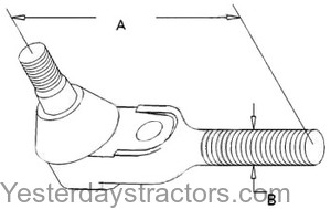 Massey Ferguson 304 Tie Rod End 193821M1