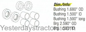 Massey Ferguson 2135 Spindle Bushing\Bearing\Seal Kit 196165M1