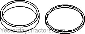 Massey Ferguson 265 Lift Cylinder Piston Seal Kit 2528201K1