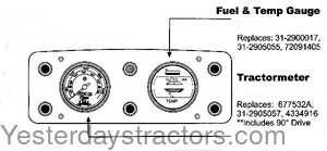 Oliver 1270 Instrument Cluster Assembly 31-2900134