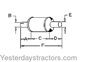 Oliver 8900 Muffler 311685010