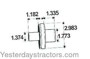 3426332M1 Axle Pivot Pin 3426332M1