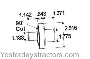 Massey Ferguson 6150 Axle Pivot Pin 3429319M1