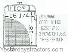 Farmall Super HV Radiator 352628R92