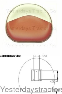 Farmall 450 Pan Seat 4-Bolt Mount 357518R91