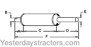 Farmall 544 Muffler 370664R1