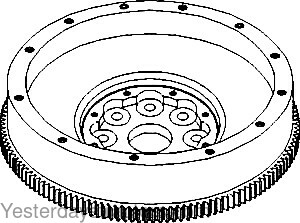 Oliver 100 Flywheel Assembly with Ring Gear 3911425