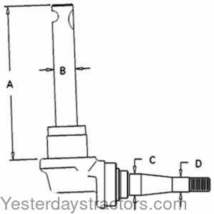 Farmall M Spindle - Right Hand 400830