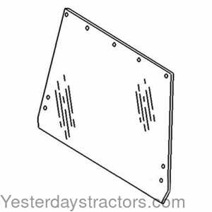 John Deere 2940 Cab Glass - Rear Window 408918