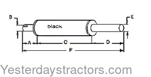 Massey Ferguson 250 Muffler 508825M94