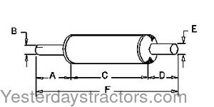 Massey Ferguson 1130 Muffler 510634M91