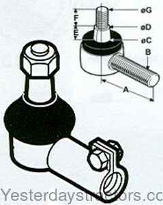 Oliver 1255 Tie Rod End 675530A