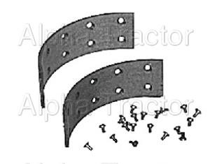 Allis Chalmers D17 Brake Shoe Linings with Rivets 70276950