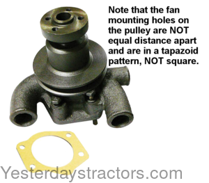 Massey Ferguson 165 Water Pump with Pulley 734932M91