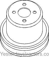 Allis Chalmers D19 Water Pump Pulley 74513381