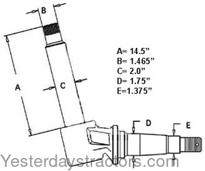 Case 970 Front Spindle A176152