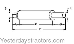 Farmall 1170 Muffler A64990