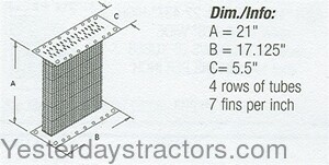 John Deere 60 Radiator Core AA2235R