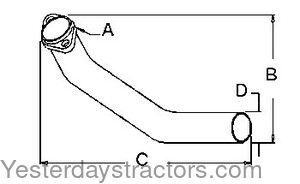 AA4014R Exhaust Pipe AA4014R