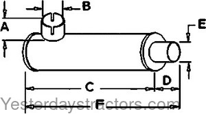 John Deere 105 Muffler AH11014