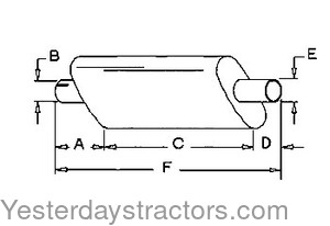 John Deere 3130 Muffler AL24553