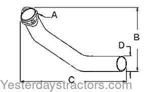 John Deere 50 Exhaust Pipe AR20582R