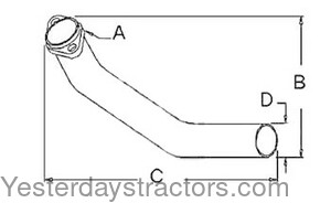 John Deere 620 Muffler Pipe AR20584R