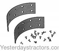 Allis Chalmers 190 Brake Shoe Linings with Rivets BLKAD17