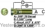 Ford Jubilee Front Wheel Stud Bolt C5NN1107F