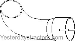 John Deere 1050 Muffler Extension CH15625