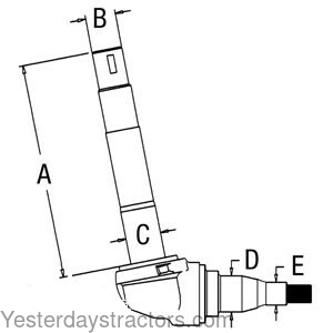 Ford Spindle Right Hand for Ford 3600 4100 4600 5000 5100 5600 6600 7000 7100 7600 - D2NN3105C