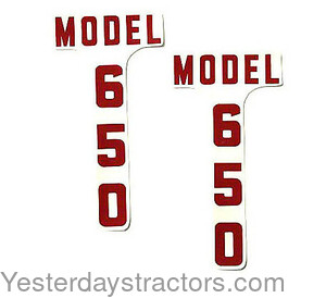 Ford 650 Hood Decals DEC334