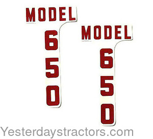 Ford 650 Hood Decals DEC334