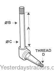 Ford Major Spindle E1ADKN3108