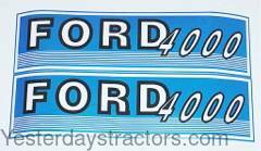 Ford 4000 Hood Decal Set FJUB4000