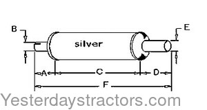 Case 600 Muffler G45287