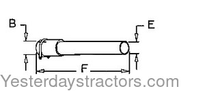John Deere 7020 Exhaust Pipe JD240