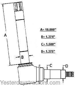 Case 996 Front Spindles K262209