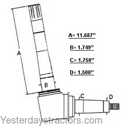 Case 1594 Front Spindle K962019