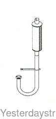 Ford 2N Muffler and Pipe Assembly M200